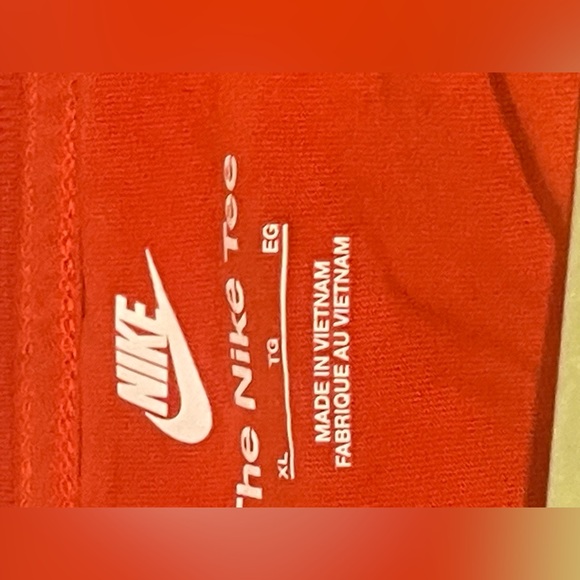 Nike T-shirt long sleeve "just do it" cotton men's/unisex flaw or grunge? Vtg - Picture 3 of 5